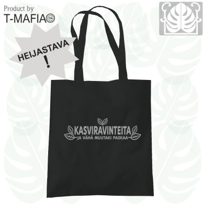 Kasviravinteita Ja Vähä Muutaki Paskaa Heijastava Ostoskassi