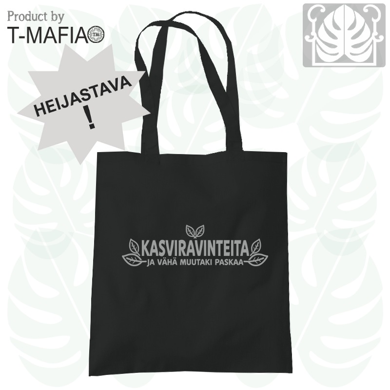 Kasviravinteita Ja Vähä Muutaki Paskaa Heijastava Ostoskassi